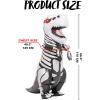 imageSpooktacular Creations Kids Skeleton Dinosaur Inflatable Costume LED Light Eyes Skeleton Dinosaur Costume Full Body TRex Blow Up for Halloween Dress Up Parties