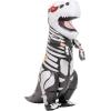 imageSpooktacular Creations Kids Skeleton Dinosaur Inflatable Costume LED Light Eyes Skeleton Dinosaur Costume Full Body TRex Blow Up for Halloween Dress Up Parties