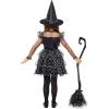 imageSpooktacular Creations Kids Witch Costume Halloween Costume Witch Dress with Broom Hat Tights for Girls Glittery for Halloween Role Play Parties Black Medium810 yrsMedium810 yrs
