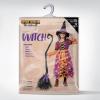 imageSpooktacular Creations Light Up Polka Dots Witch Tutu Costume for Girls Toddlers Starry Witch Dress with Magic Hat and BroomPurple Orange