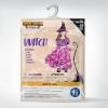 imageSpooktacular Creations Light Up Polka Dots Witch Tutu Costume for Girls Toddlers Starry Witch Dress with Magic Hat and BroomPurple Pink