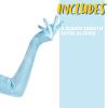 imageSpooktacular Creations Long Opera Party Gloves 1920s Satin Gloves Costume for Women Silk Stretchy Elbow Length Size 21 inchAquablue
