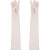 imageSpooktacular Creations Long Opera Party Gloves 1920s Satin Gloves Costume for Women Silk Stretchy Elbow Length Size 21 inchChampagne
