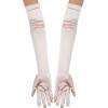 imageSpooktacular Creations Long Opera Party Gloves 1920s Satin Gloves Costume for Women Silk Stretchy Elbow Length Size 21 inchChampagne