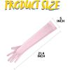imageSpooktacular Creations Long Opera Party Gloves 1920s Satin Gloves Costume for Women Silk Stretchy Elbow Length Size 21 inchPink