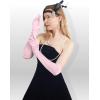 imageSpooktacular Creations Long Opera Party Gloves 1920s Satin Gloves Costume for Women Silk Stretchy Elbow Length Size 21 inchPink