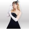 imageSpooktacular Creations Long Opera Party Gloves 1920s Satin Gloves Costume for Women Silk Stretchy Elbow Length Size 21 inchWhite