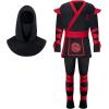 imageSpooktacular Creations Men Ninja Costume Halloween Costume Adult Ninja for Halloween Cosplay PartyRed