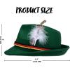 imageSpooktacular Creations Oktoberfest Hats 2 PCS German Oktoberfest Costume Accessories Set Green Gray Felt Fedora Retro Hats for Adults Bavarian Alpine Halloween Dress Up RolePlay PartyGreengray