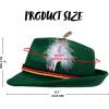 imageSpooktacular Creations Oktoberfest Hats 2 PCS German Oktoberfest Costume Accessories Set Green Gray Felt Fedora Retro Hats for Adults Bavarian Alpine Halloween Dress Up RolePlay PartyGreenbrown