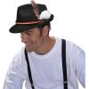 imageSpooktacular Creations Oktoberfest Hats 2 PCS German Oktoberfest Costume Accessories Set Green Gray Felt Fedora Retro Hats for Adults Bavarian Alpine Halloween Dress Up RolePlay PartyGreenblack