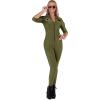 imageSpooktacular Creations Pilot Costume Adult Women Flight Suit Jumpsuit for Halloween Costume
