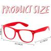 imageSpooktacular Creations Purple Nerd Glasses with Clear Lenses Purple Square Eyeglasses Nerd Costume Accessories Retro Costume Glasses for Men Women Halloween Costumes Party Cosplay PropsRed