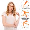 imageSpooktacular Creations Purple Nerd Glasses with Clear Lenses Purple Square Eyeglasses Nerd Costume Accessories Retro Costume Glasses for Men Women Halloween Costumes Party Cosplay PropsOrange