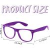 imageSpooktacular Creations Purple Nerd Glasses with Clear Lenses Purple Square Eyeglasses Nerd Costume Accessories Retro Costume Glasses for Men Women Halloween Costumes Party Cosplay PropsPurple