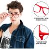 imageSpooktacular Creations Purple Nerd Glasses with Clear Lenses Purple Square Eyeglasses Nerd Costume Accessories Retro Costume Glasses for Men Women Halloween Costumes Party Cosplay PropsRed