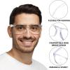 imageSpooktacular Creations Purple Nerd Glasses with Clear Lenses Purple Square Eyeglasses Nerd Costume Accessories Retro Costume Glasses for Men Women Halloween Costumes Party Cosplay PropsTransparent