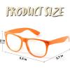 imageSpooktacular Creations Purple Nerd Glasses with Clear Lenses Purple Square Eyeglasses Nerd Costume Accessories Retro Costume Glasses for Men Women Halloween Costumes Party Cosplay PropsOrange