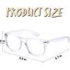imageSpooktacular Creations Purple Nerd Glasses with Clear Lenses Purple Square Eyeglasses Nerd Costume Accessories Retro Costume Glasses for Men Women Halloween Costumes Party Cosplay PropsTransparent