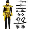 imageSpooktacular Creations Red Ninja Costume for Boys Child Red Ninja Costume with Accessories for Kids Halloween Themed PartiesGolden