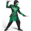 imageSpooktacular Creations Red Ninja Costume for Boys Child Red Ninja Costume with Accessories for Kids Halloween Themed PartiesGreen