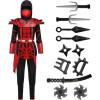 imageSpooktacular Creations Red Ninja Costume for Boys Child Red Ninja Costume with Accessories for Kids Halloween Themed PartiesRed
