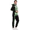 imageSpooktacular Creations Skeleton Pajama Glow in the Dark Skeleton Costume Jumpsuit Adult Women for Halloween Themed Party