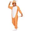 imageSpooktacular Creations Unisex Adult Giraffe Pajama Plush Jumpsuit Pajamas with Hat and Tail for Halloween Costume PartyYellow