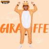 imageSpooktacular Creations Unisex Adult Giraffe Pajama Plush Jumpsuit Pajamas with Hat and Tail for Halloween Costume PartyYellow