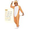imageSpooktacular Creations Unisex Adult Giraffe Pajama Plush Jumpsuit Pajamas with Hat and Tail for Halloween Costume PartyYellow