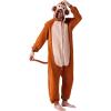 imageSpooktacular Creations Unisex Adult Monkey Pajama Plush Monkey Costume with Hat and Tail for Dress Up Role Play Themed Party