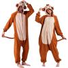imageSpooktacular Creations Unisex Adult Monkey Pajama Plush Monkey Costume with Hat and Tail for Dress Up Role Play Themed Party