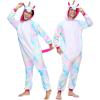 imageSpooktacular Creations Unisex Adult Pajama Unicorn Halloween Jumpsuit Plush Sleepwear Costume for Halloween Cosplay