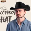 imageSpooktacular Creations Unisex Western Cowboy Hat Cowboy Hat Halloween Costume Accessory for Adults and Kids Cosplay PartyBlack