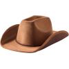imageSpooktacular Creations Unisex Western Cowboy Hat Cowboy Hat Halloween Costume Accessory for Adults and Kids Cosplay PartyBrown