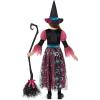 imageSpooktacular Creations Witch Costume for Girls Halloween Dress with Broom Kids Moon Shimmer Witch Set for Wizard Role PlayPink