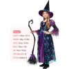 imageSpooktacular Creations Witch Costume for Girls Halloween Dress with Broom Kids Moon Shimmer Witch Set for Wizard Role PlayPurple