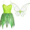 imageSpooktacular Creations Women Green Fairy Fairytale Dress with Fairy Wings Costume Set for Adult Halloween Costume