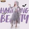 imageSpooktacular Creations Women Haunting Beauty Dress Ghost Costume with Plastic Chain Hooded Cape for Adult