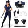 imageSpooktacular Creations Women Police Costume Set Adult Cop Halloween Costumes Jumpsuit for Halloween Cosplay Party