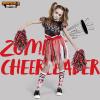 imageSpooktacular Creations Zombie Halloween Cheerleader Costume Girls Scary Cheerless Costume Kids Dead Cheerleading Outfit for Halloween Role Play Themed Parties Red White MRed Black