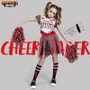 imageSpooktacular Creations Zombie Halloween Cheerleader Costume Girls Scary Cheerless Costume Kids Dead Cheerleading Outfit for Halloween Role Play Themed Parties Red White MRed White