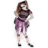 imageSpooktacular Creations Zombie Halloween Cheerleader Costume Girls Scary Cheerless Costume Kids Dead Cheerleading Outfit for Halloween Role Play Themed Parties Red White MPurple Black