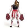 imageSpooktacular Creations Zombie Halloween Cheerleader Costume Girls Scary Cheerless Costume Kids Dead Cheerleading Outfit for Halloween Role Play Themed Parties Red White MRed Black