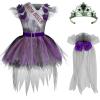 imageSpooktacular Creations Zombie Prom Queen Costume for Girls Halloween Costumes for Kids Zombie Princess Outfit for GirlsPurple