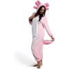 imageUnisex Adult Axolotl Pajama Plush Costume with Hat Tail