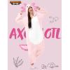 imageUnisex Adult Axolotl Pajama Plush Costume with Hat Tail