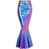 imageSpooktacular Creations Adult Metallic Hologram Shiny Mermaid Skirt Costume Role Play for Halloween Costumes Party EventsMulti