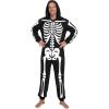 imageSpooktacular Creations Adult Skeleton Costumes for Men Skeleton Jumpsuit Pajama ZipUp Hooded Jumpsuit Halloween SleepwearBlack