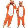 imageSpooktacular Creations Adults Unisex Pajama Bear Hooded Jumpsuit Costume with Hat ZipUp Hooded Sleepwear